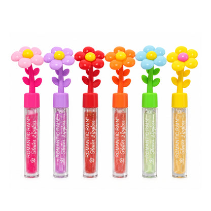 Romantic Rain Flower Design Glitter Lip Gloss