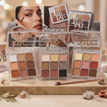 TikPop 9 Color Casual Radiance Eyeshadow Palette Pack of 3