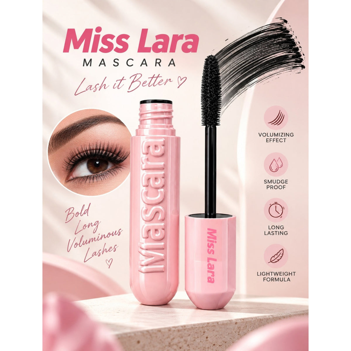 Miss Lara Lash Explosion Volume Waterproof Mascara