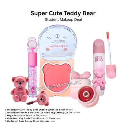 Super Cute Teddy Bear Daily Use Makeup Kit (Student Edition)