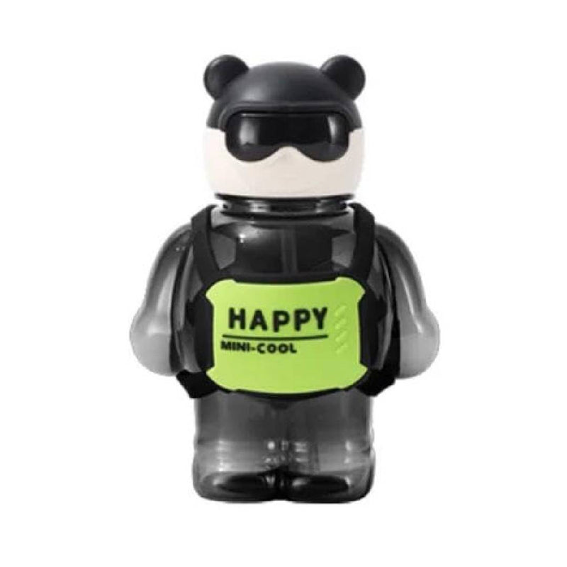 Cute Happy Mini Cool Water Bottle  With Straw