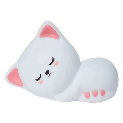 Cute Silicone LED Night Light Cute Cat USB Rechargeable Touch Control Lamp