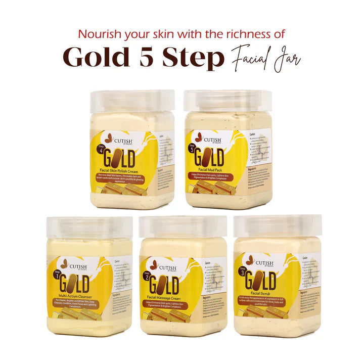 Cutish Gold 5 Steps Facial jar