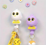 Creative Cute Bird Wall Hooks Waterproof, Automatic Open Close Eyes Creative Key Holder