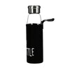 My Bottle Glass Water Bottle with Steel Cap And Cover Bag 550ml