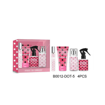 Pink In Sweet Fragrance And Body Care 4pcs Set