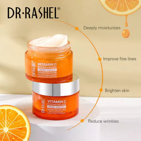 Dr Rashel Vitamin C Brightening & Anti Aging Face Cream Powered By Hyaluronic Acid