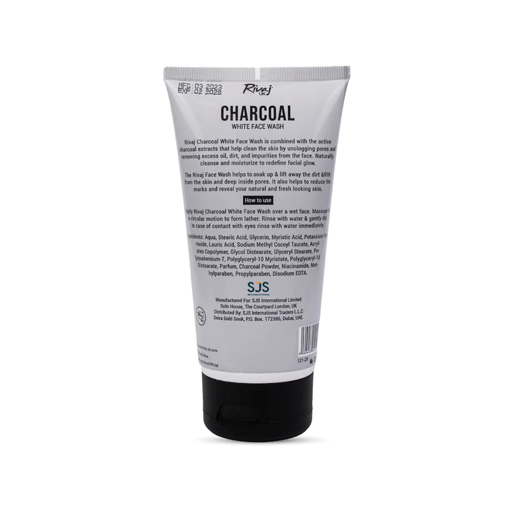 Rivaj Charcoal White Face Wash 100ml