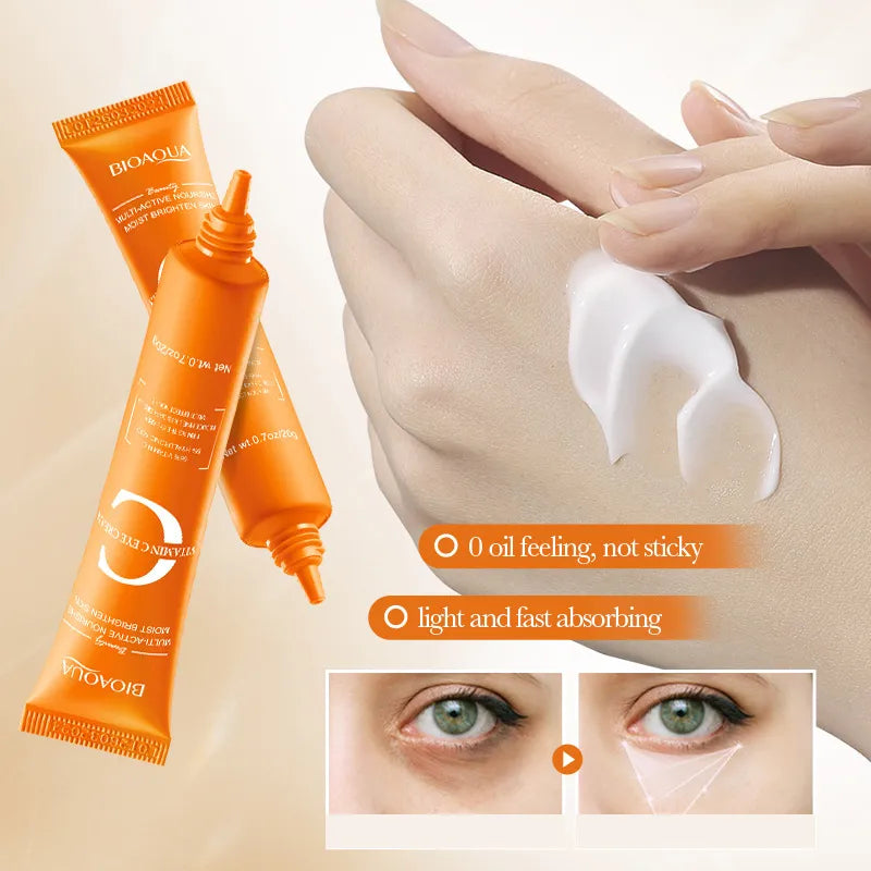 Bioaqua Vitamin C Eye Cream Whitening Moisturizing Smoothing Repairing Nourishing Brightening Eye Cream