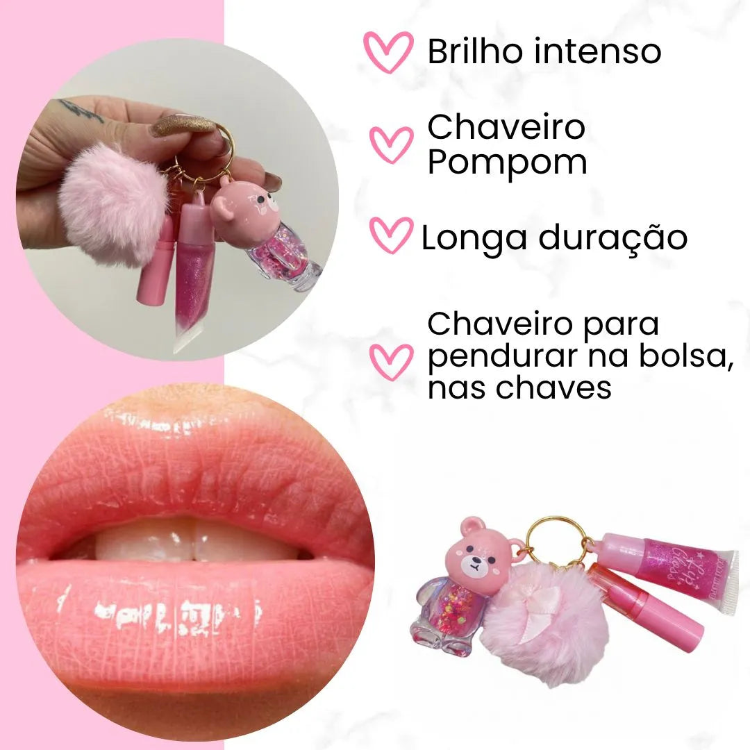 Lucky Model 3in1 New Key Chain Lipgloss
