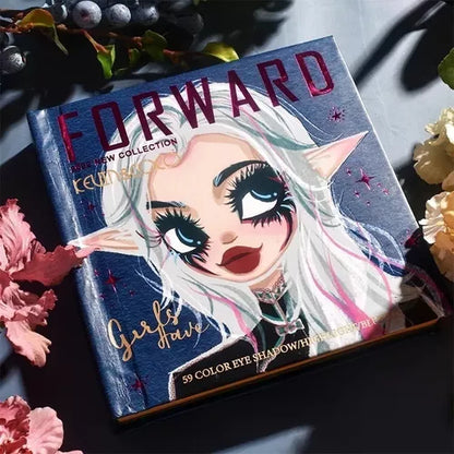 Kevin & Coco Forward 59 Color Book Eyeshadow Highlighter Blusher Palette