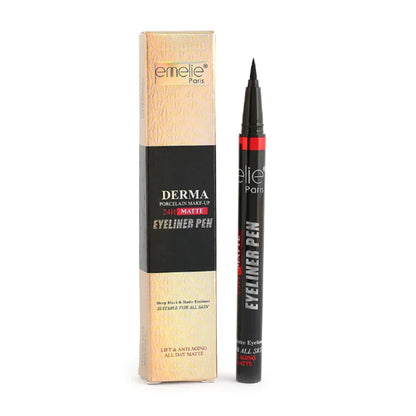 Emelie Derma 24 hour Waterproof Matte Marker Eyeliner Pen - BLACK