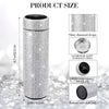 Diamond Rhinestone LED Temperature Display Stainless Steel Thermal Insulated Water Bottle 500ml