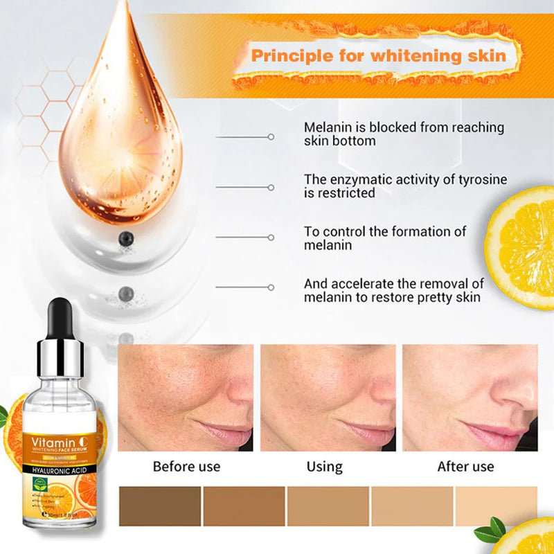 Disaar Vitamin C Hyaluronic Acid Whitening Anti Aging Face Serum