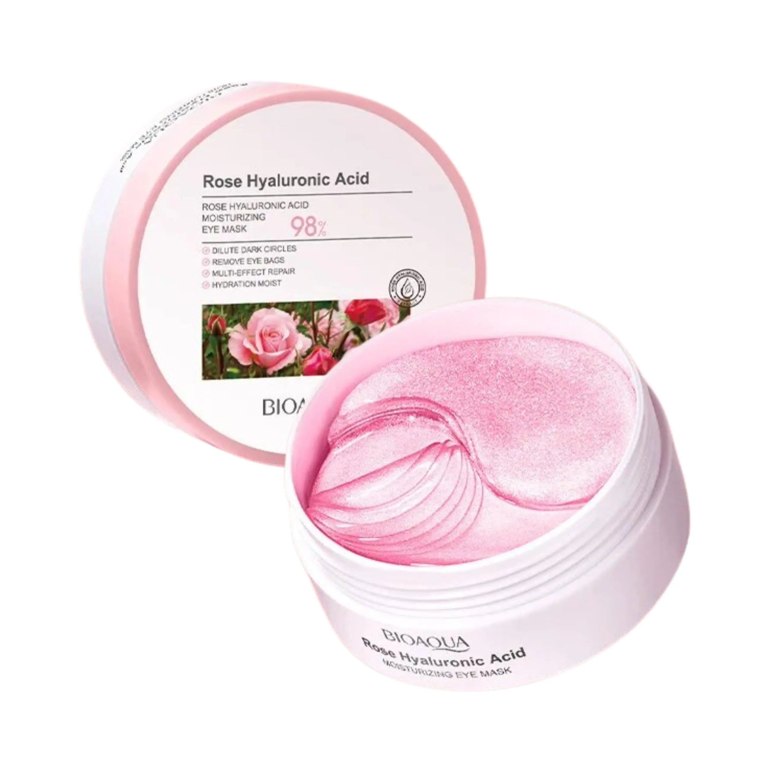 Bioaqua Rose Hyaluronic Eye Mask Hydrating & Firming Treatment