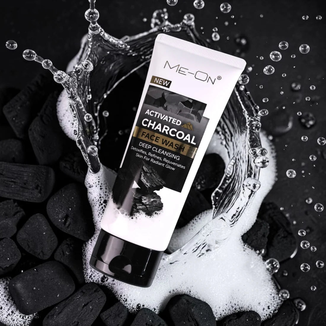 ME-ON Activated Charcoal Deep Cleansing Face Wash Detox Purify Skin