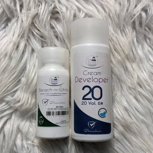 Dr Derma Bleach-n-White And Cream Developer Bleach Powder 120ml 2in1 Set