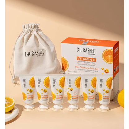 Dr Rashel Pack of 6 Vitamin C Skin Cleansing Mini Set Facial kit
