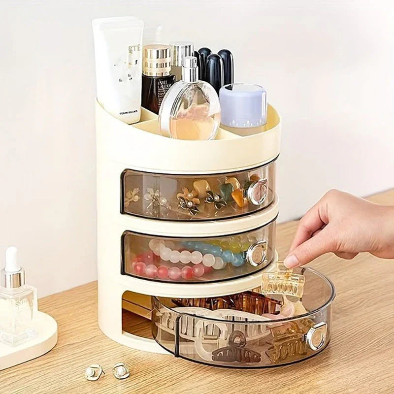 Desktop 3 Layer Drawer Jewellery And Cosmetics Organizer