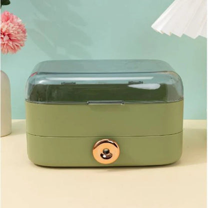 Multipurpose Cosmetic Box With Cover Display Case With Drawer