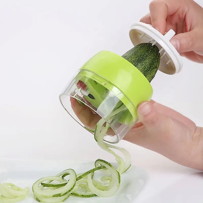 4in1 Adjustable Vegetable Spiral Cutter Slicer Kitchen Tool