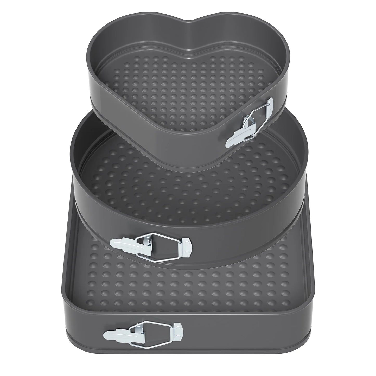 Heart Round Square Nonstick Cheese Cake Pan Cake Mold 3pcs Set