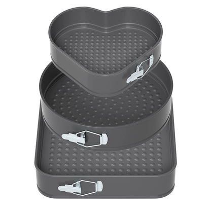 Heart Round Square Nonstick Cheese Cake Pan Cake Mold 3pcs Set