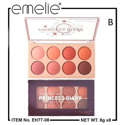Emelie Princess Diary 8 Color Blusher Eyeshadow
