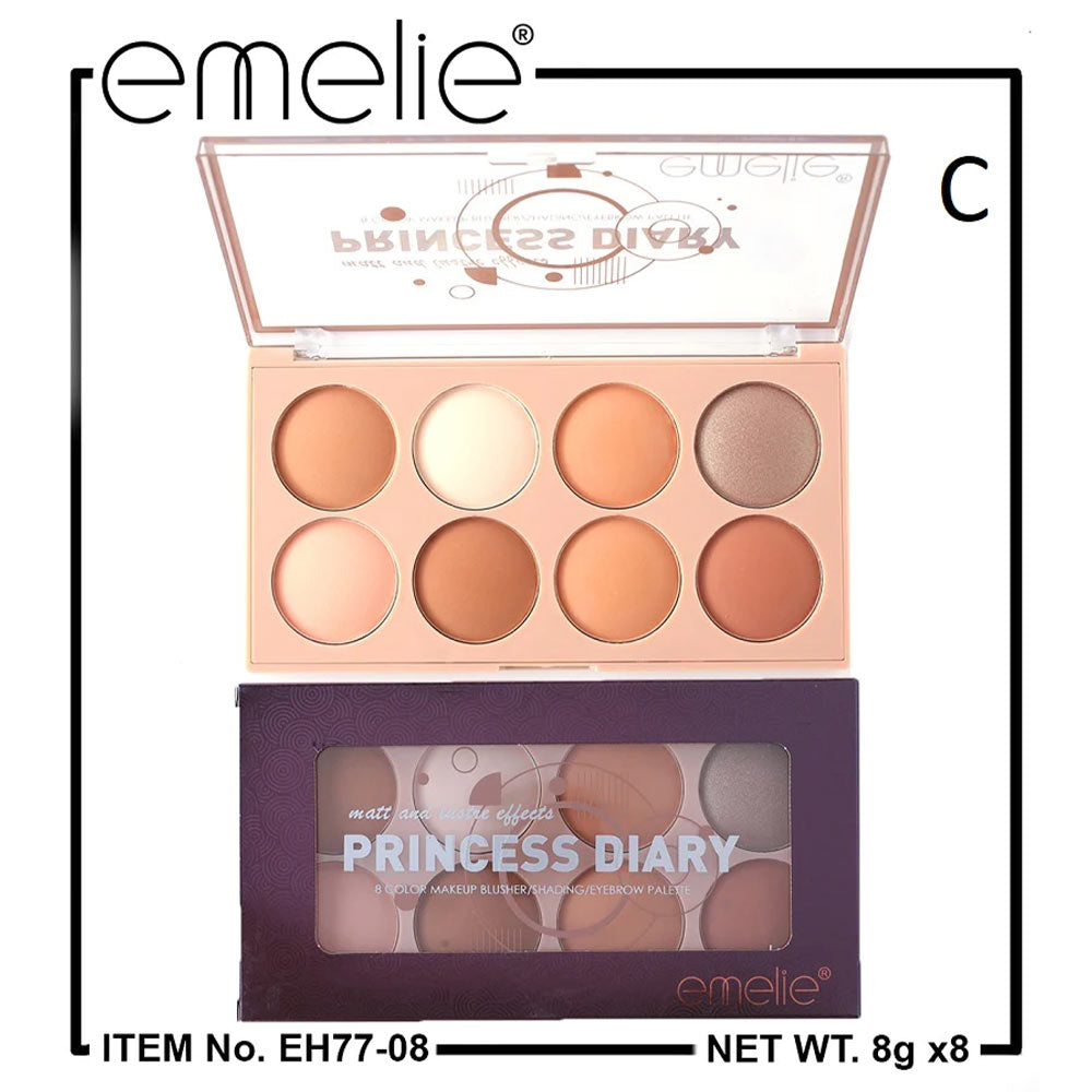 Emelie Princess Diary 8 Color Blusher Eyeshadow