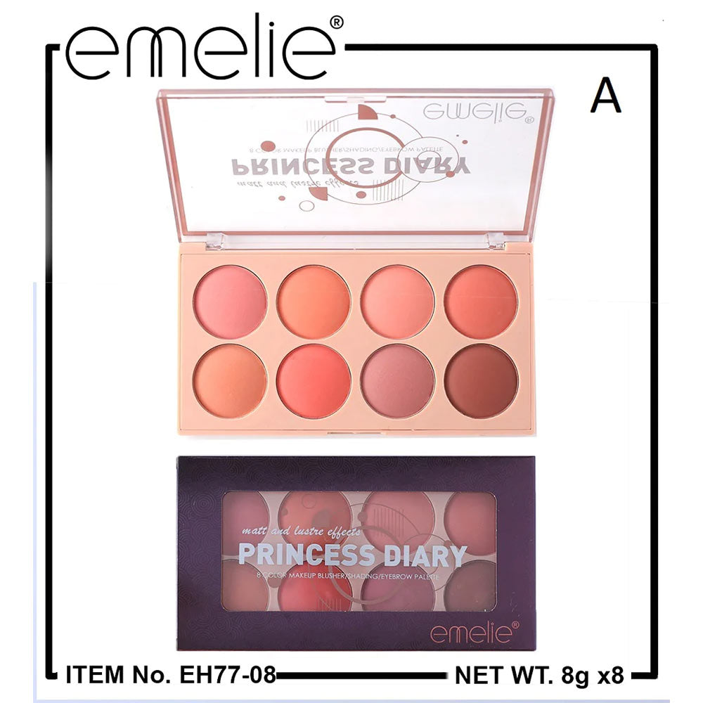 Emelie Princess Diary 8 Color Blusher Eyeshadow
