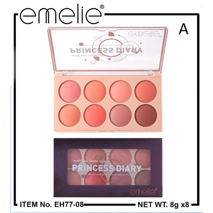 Emelie Princess Diary 8 Color Blusher Eyeshadow