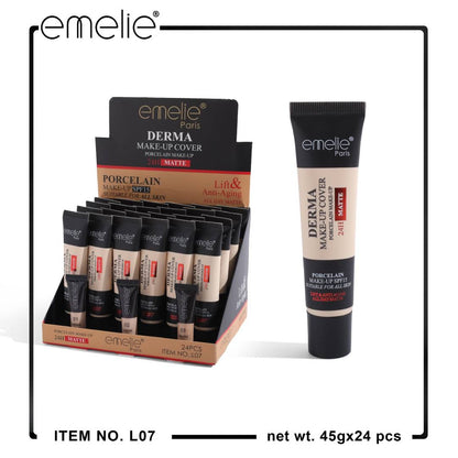 Emelie Derma Makeup Cover Matte Foundation Tube 45g