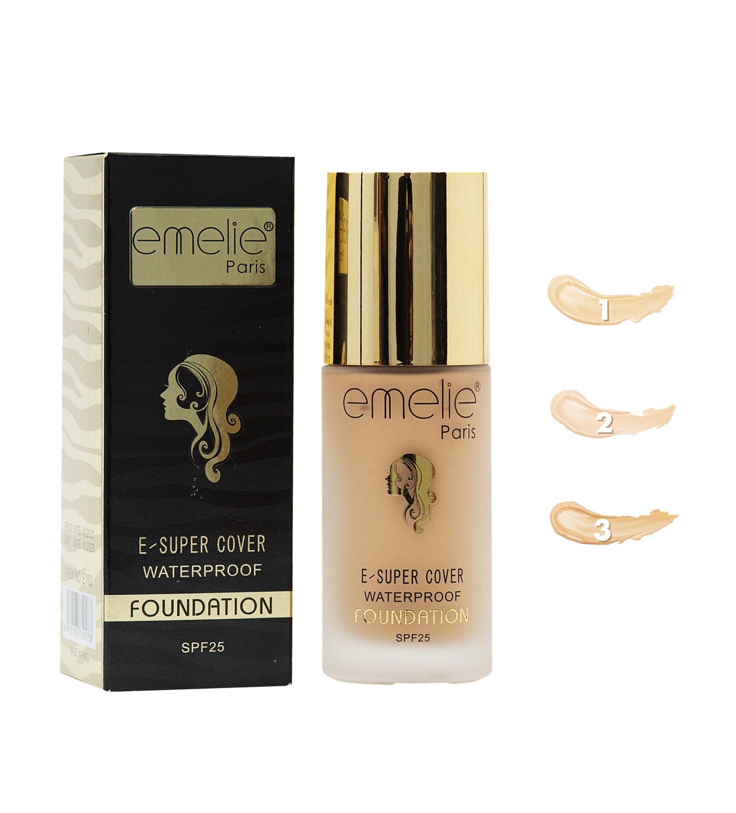 Emelie Paris E-Super Liquid Foundation Waterproof