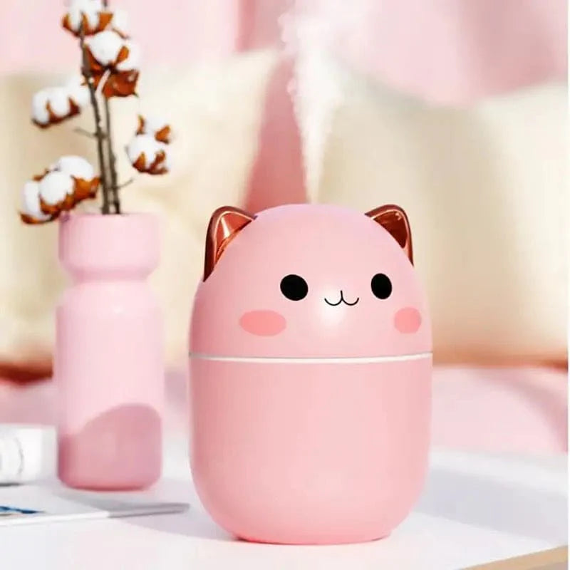 Portable USB Charging Cute Cat Cool Mist Humidifier Air Freshener