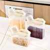 Food Storage Container With Pouring Spout And Measuring Cup Lid Food Storage Jar