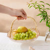 Multipurpose Portable Acrylic Dry Fruit Tray With Wooden Style Handle