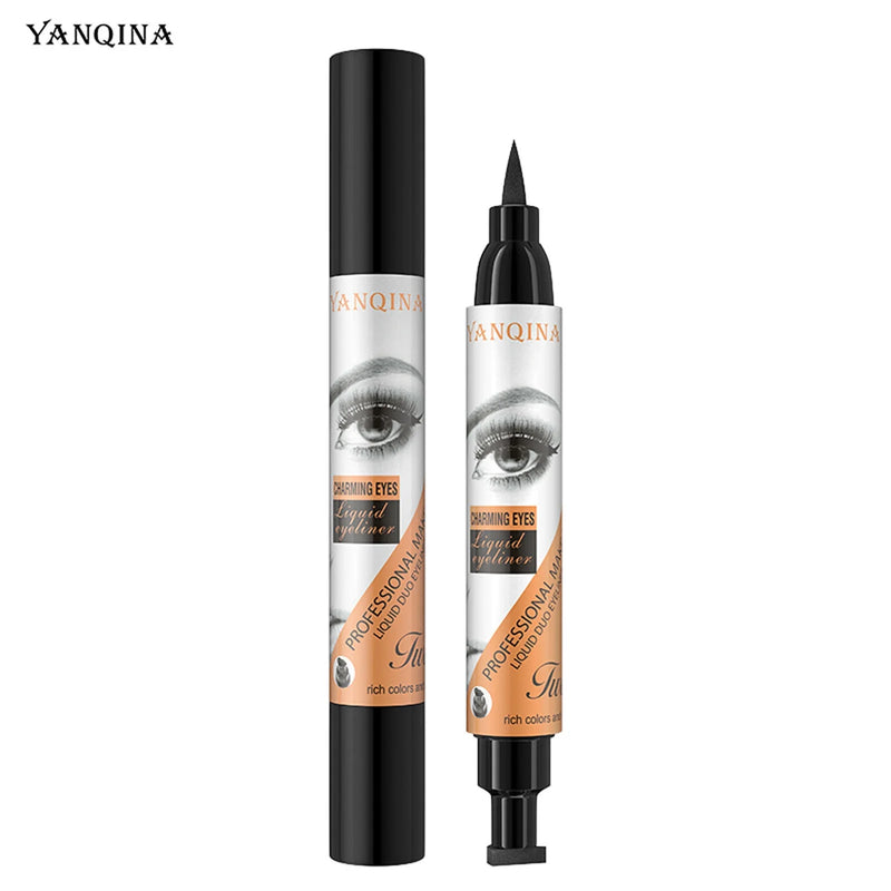 Yanqina 2in1 Double End Waterproof Stamp Eyeliner