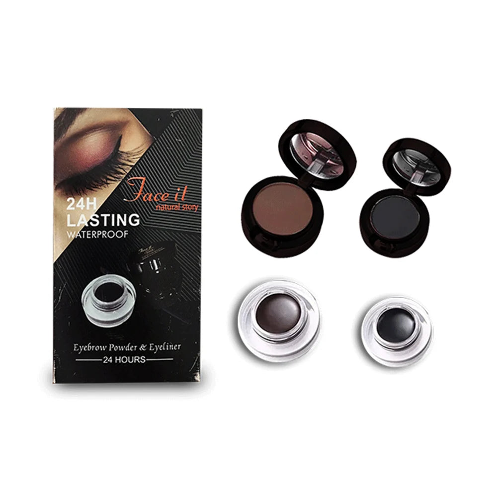 Face It Natural Story 4-in-1 Gel Eyeliner & Brow Powder