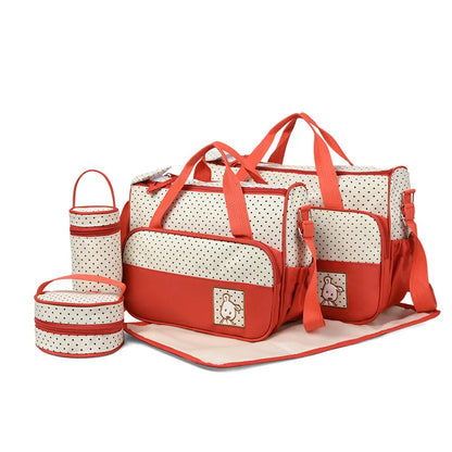 Cute 5in1 Multipurpose Baby Bag Random Colour