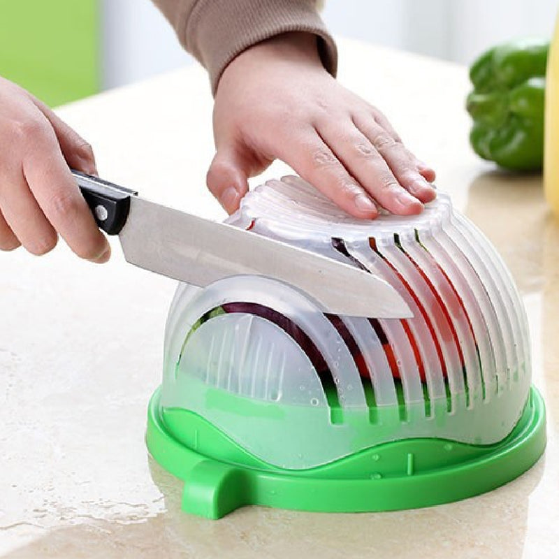 Fruit And Vegetable Salad Cutter And Washer Bowl