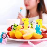 Mini Cartoon Animal Fruity Forks Reusable 50Pcs Set