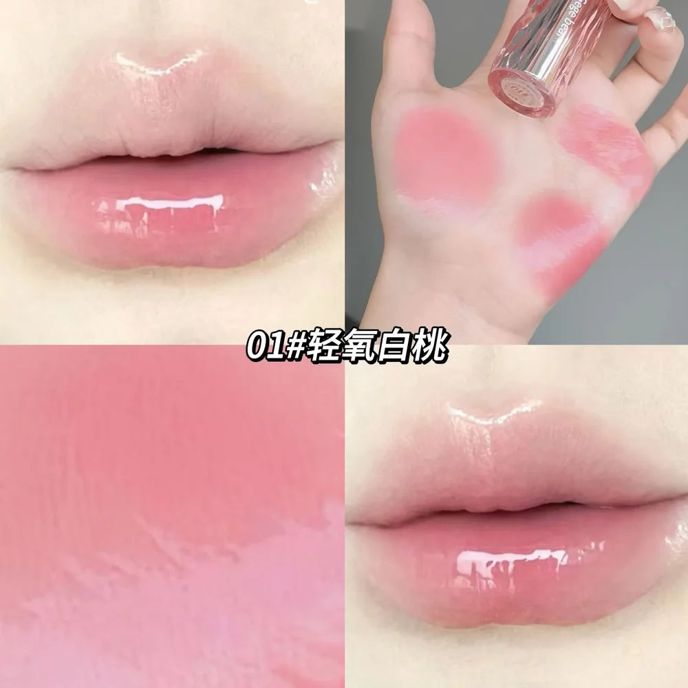 Gege Bear Glaze Crystal Lip Gloss  Translucent Shine Juicy Finish
