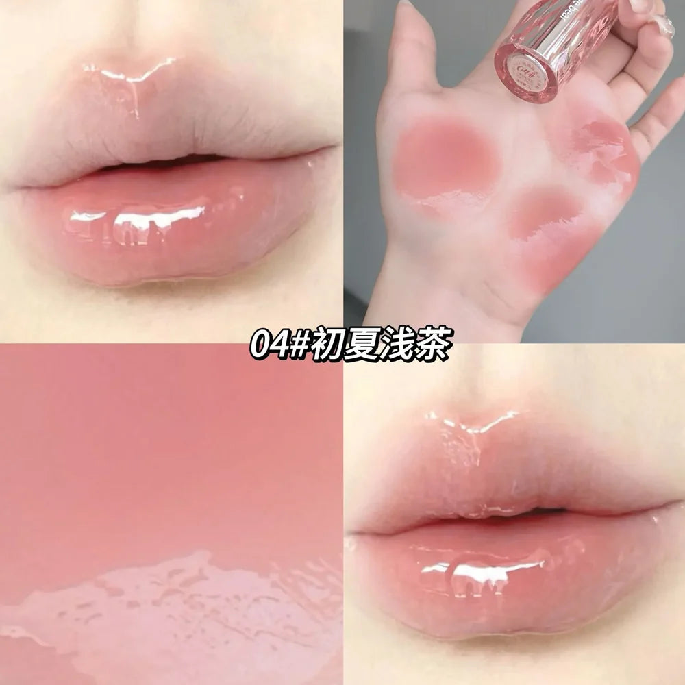 Gege Bear Glaze Crystal Lip Gloss  Translucent Shine Juicy Finish