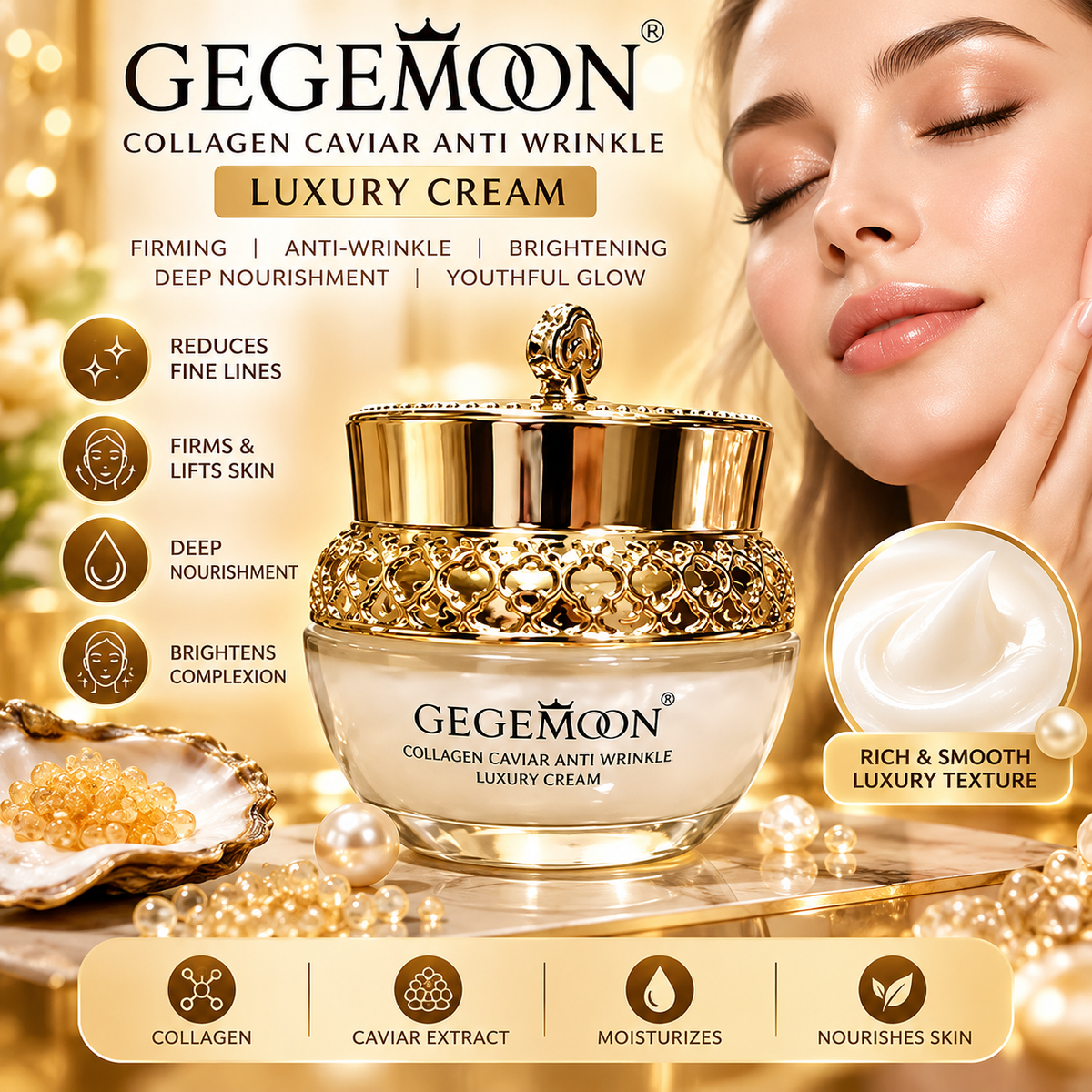 Gegemoon Collagen Caviar Luxury Cream 50g