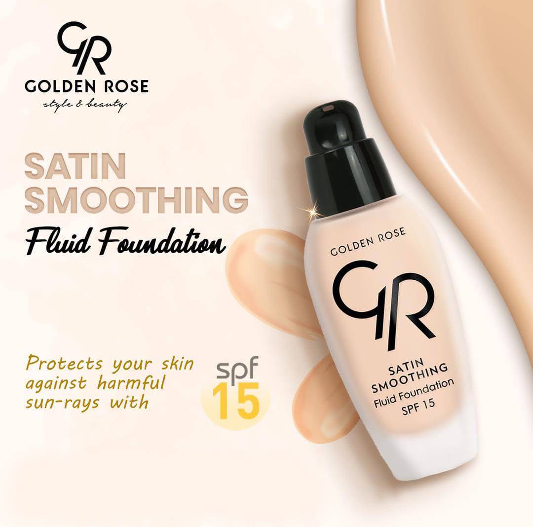 Golden Rose GR Satin Smoothing Matte Liquid Fluid Foundation SPF15