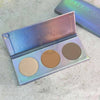 Green Alasko Galaxy 3 Colors Highlighter Bronzer Contour Kit