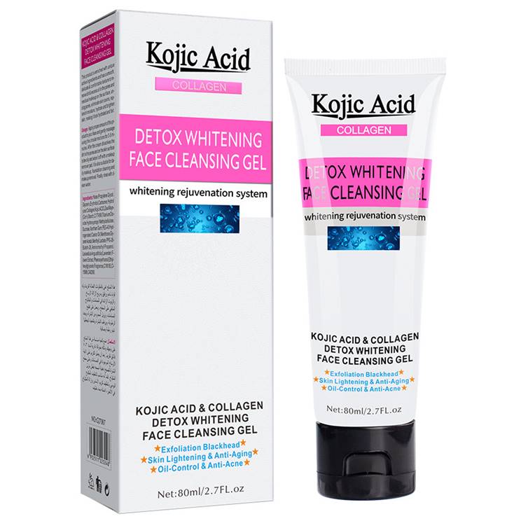 Kojic Acid Collagen Detox Whitening Face Cleansing Gel