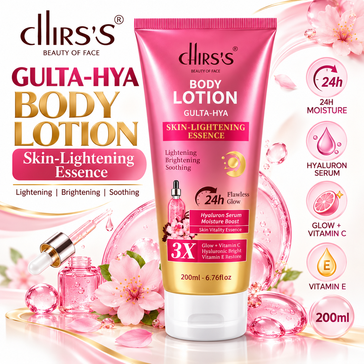 Chirss Gulta-Hya Skin Vitality Body Lotion 200ml