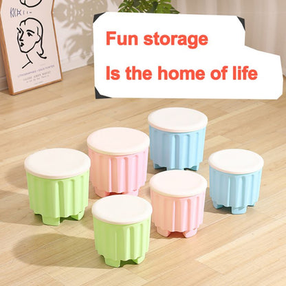 Toy Barrel Stool With Storage Box