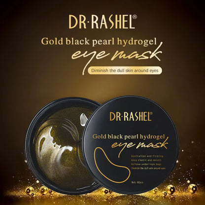 Dr Rashel Skin Care 24k Gold Black Pearl Hydrogel Eye Mask 60pcs Brightening Lightening Moisturizing Eye Mask